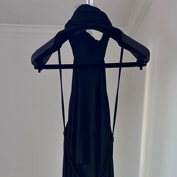 Rachel Pally Black Jersey High Neck Halter Maxi Dress Medium Like New - Picture 5 of 8